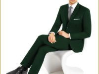 Green Slim Cut Suit
