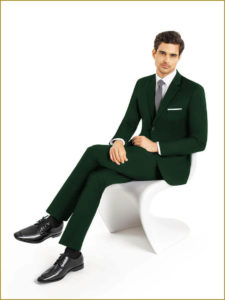 Green Slim Cut Suit For Rent