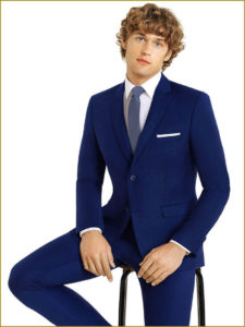 Light Blue Slim Cut Suit