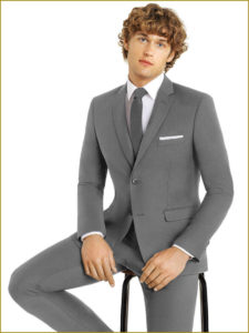 Light Grey Slim Cut Suit Rental