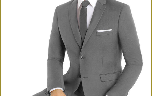 Light Grey Slim Cut Suit